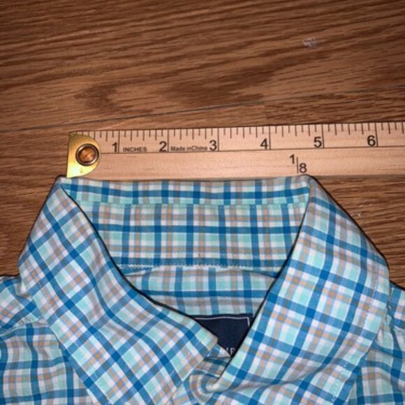 Southern Shirt Button Down Shirt Mens Small Blue Orange Plaid Long Sleeve - Picture 6 of 8